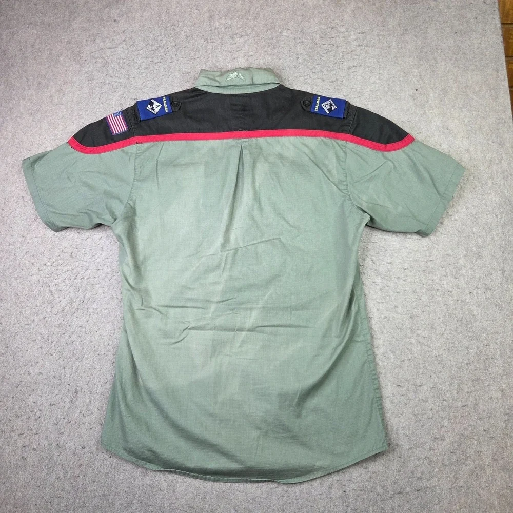 TRAIL LIFE USA Troop Uniform Shirt Adult M Ripstop Fabric Scouts USA Patch